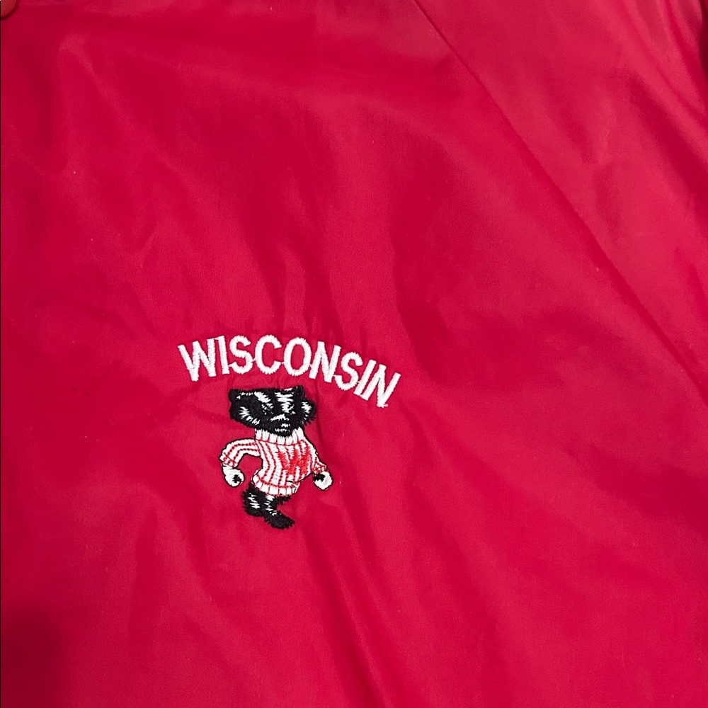 Vintage Wisconsin Badgers Red Bomber varsity Jacket size XL - Picture 8 of 9